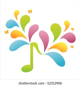colorful musical note background