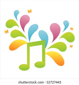 colorful musical note background