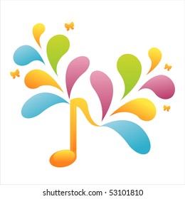 colorful musical note background