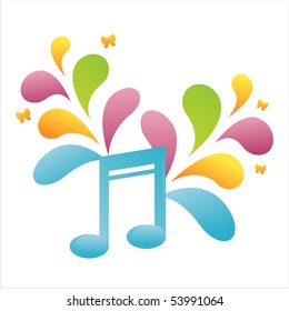 colorful musical note background