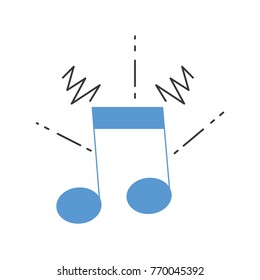 colorful musical note sign to rhythm sound