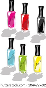 colorful nail polish