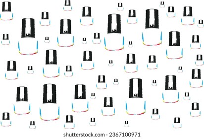 Colorful Nail Polish bottles pattern vector