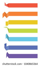 Colorful Narrow Text Banner Vector Set for Creative Design