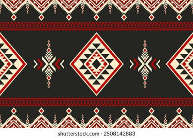Colorful Native American pattern, Navajo design. Native American ornament. Abstract geometric background traditional ethic for decoration, clothing, fabric, textile, fashion.