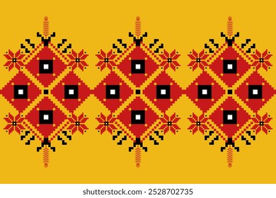 Farbiges amerikanisches Muster, Navajo-Design. Indianerornament. Abstrakter geometrischer Hintergrund traditionelle Ethik für Dekoration, Kleidung, Stoff, Textil, Mode.
