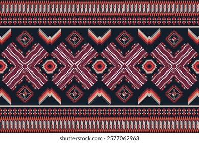 Colorful Native American pattern, Navajo design. Native American ornament. Abstract geometric background traditional ethic for decoration, clothing, fabric, textile, fashion.