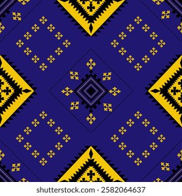 Colorful Native American pattern, Navajo design. Native American ornament. Abstract geometric background traditional ethic for decoration, clothing, fabric, textile, American Indian pattern 