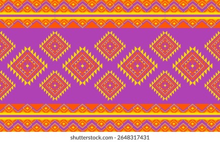 Padrão nativo americano colorido, design navajo. Ornamento nativo americano. Ética tradicional de fundo geométrico abstrato para
decoração, vestuário, tecido, têxtil, moda.