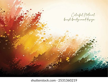 Colorful Natural brush background for cover, ad, backdrop, banner design