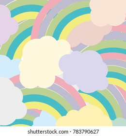 colorful nature clouds rainbow in the sky background