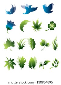 Colorful nature icon set. Eps 10.