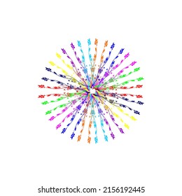 colorful nature shape mandala vector.