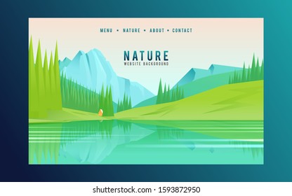 Colorful Nature Web Landing Page Background