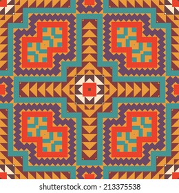 Colorful navajo seamless pattern 