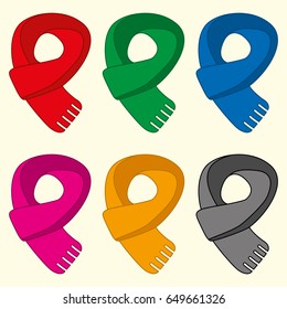 Colorful neckerchief icon