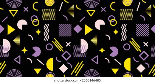 Colorful neo geometric Shape Pattern Design Modern abstract promotional background vector illustration