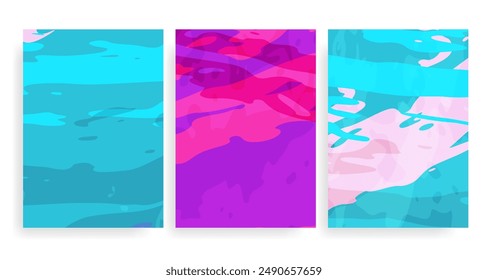 A colorful neon background  featuring acid color textures and overlay pieces. 