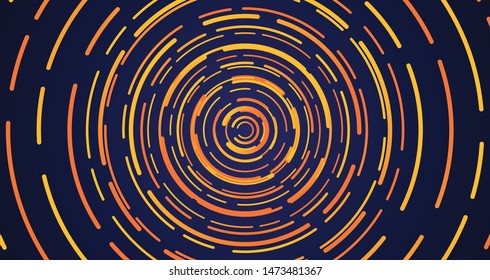 Colorful neon circle dashed lines, vector illustration