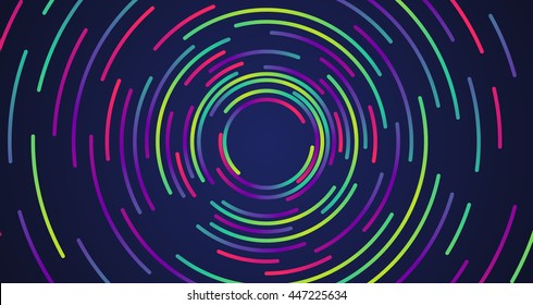 Colorful neon circles background  vector