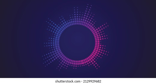 Colorful neon circles music sound Background background, vector