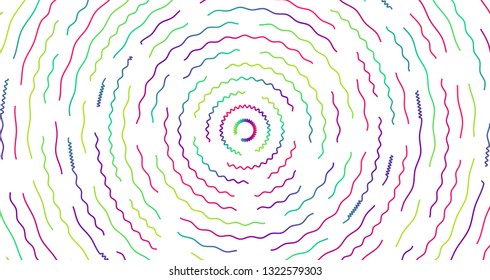 Colorful neon dashed lines, vector illustration
