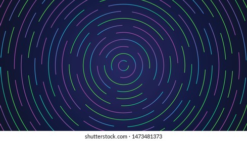 Colorful neon dashed lines, vector illustration