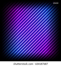 Colorful neon diagonal background, vector abstract illustration.