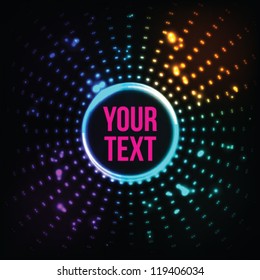 Colorful Neon Dots Abstract