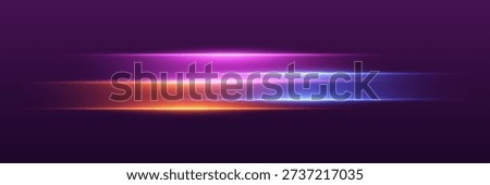 Colorful neon effects of lines and light.