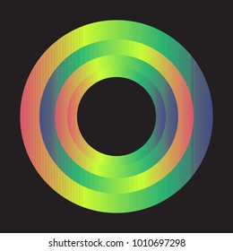 colorful neon frame on a dark background