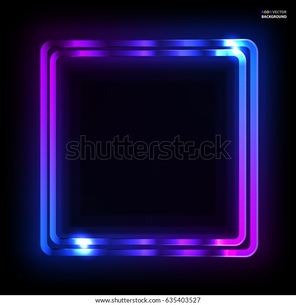 Colorful Neon Frame On Dark Background Stock Vector (Royalty Free ...