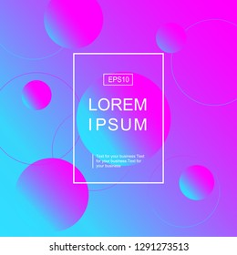 Colorful neon geometric background. Fluid gradient shapes composition. Eps10 vector.