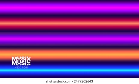 Colorful Neon Gradient Lines Background. Modern Minimal Vector Backdrop for Music Graphic Design. Modern Abstract Template Design. Contemporary Style Graphic. Creative Cover Design for Advertise.