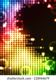 Colorful neon or plasma honeycomb background