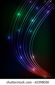 Colorful neon poster. Vector illustration