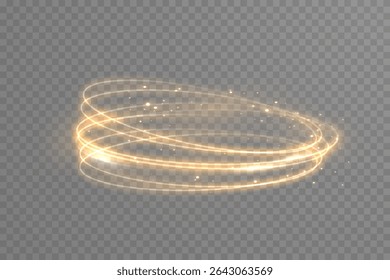 Anéis de néon coloridos orbitam em simetria. O flash mágico explode em feixe transparente. A linha dourada brilha como uma fita solar. Faísca luminosa gira em ciclone etéreo.