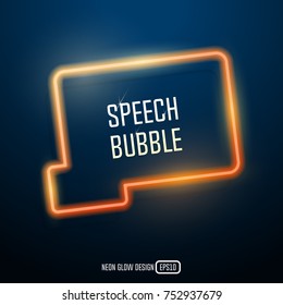 Colorful neon speech bubble