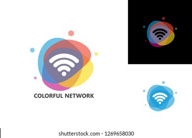 Colorful Network Logo Template Design Vector, Emblem, Design Concept, Creative Symbol, Icon