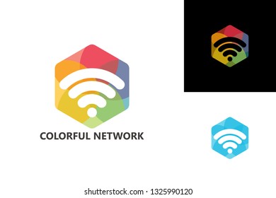 Colorful Network Logo Template Design Vector, Emblem, Design Concept, Creative Symbol, Icon