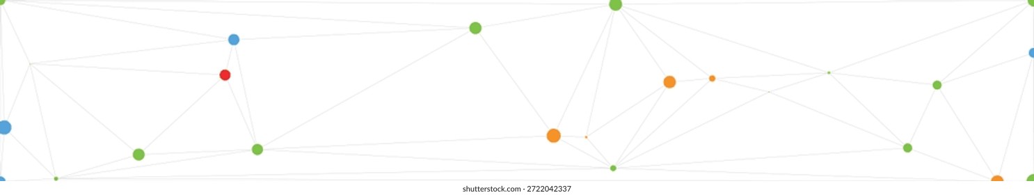 Colorful Network Nodes Background With Abstract Data Connections Vector Illustration
