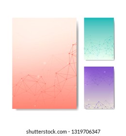 Colorful neural texture abstract set vector
