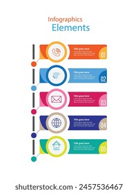 Colorful new infographic design  modern business infographic template design Free Vector
