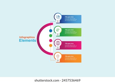 Colorful new infographic design  modern business infographic template design Free Vector