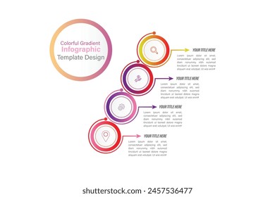 Colorful new infographic design  modern business infographic template design Free Vector