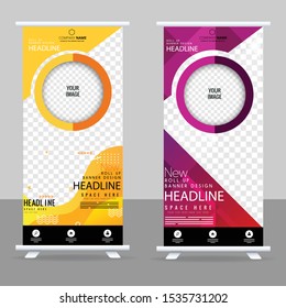 colorful new roll up design -vector