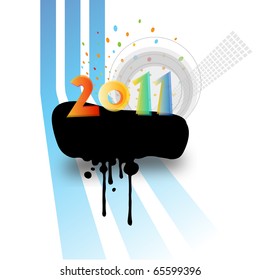 bunter Neujahr 2011, Kopienraum auf Farbspritzer