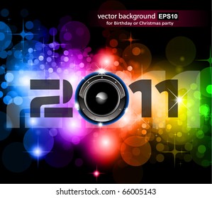 Colorful New Year Celebration Background with Glitter and Rainbow Colours