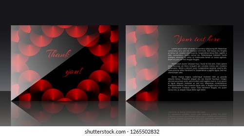 Colorful New Year invitation template with shiny round plates and a conical gradient on the black backdrop