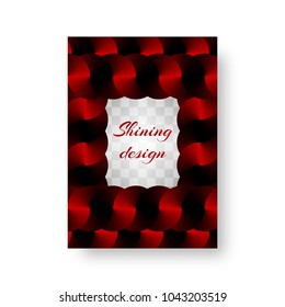 Colorful New Year pattern brochure with round metal red plates